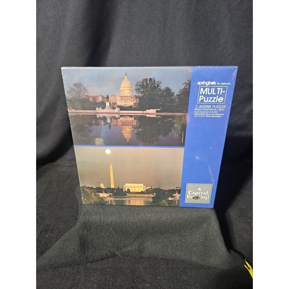 Vintage80s Springbok Two Puzzles A Capital‎ Evening Factory Sealed